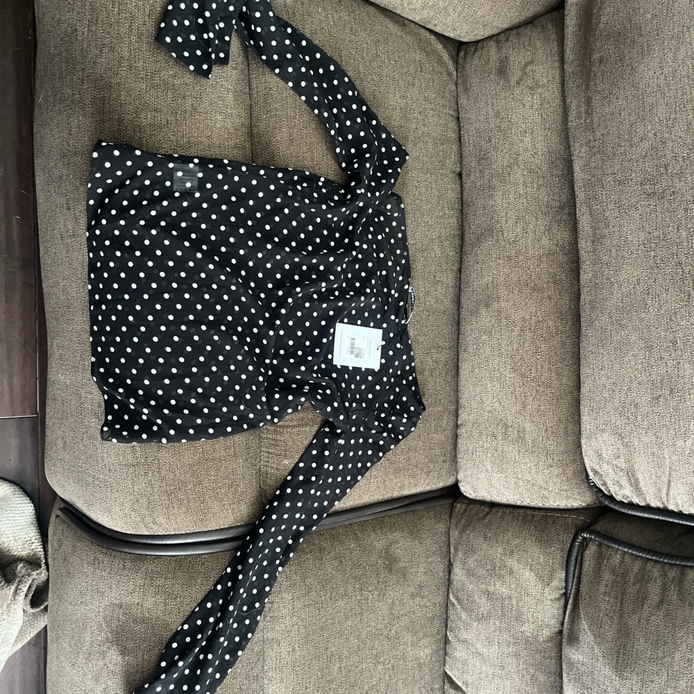 Princess Polly Black and White Polka Dot Blouse